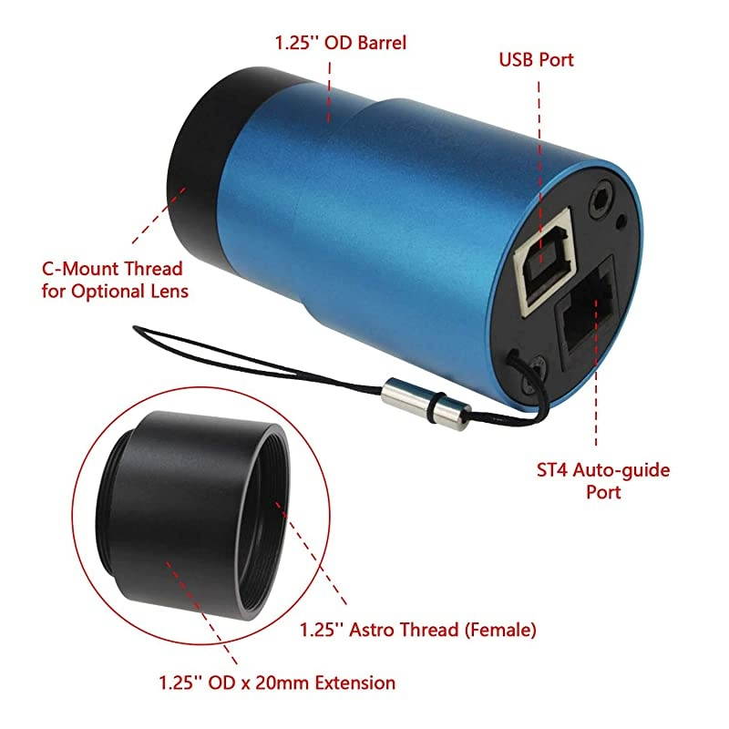 SGCMOS Series Telescope CMOS Camera Great Camera for autoGuiding and Multiple Types of Astrophotography Multicolour Imaging