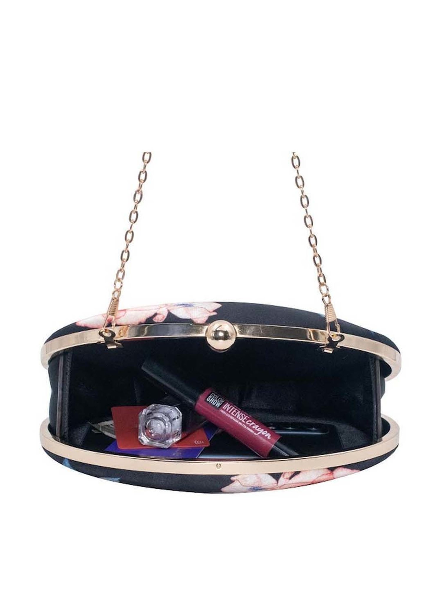 Sugarcrush Black Printed Clutch