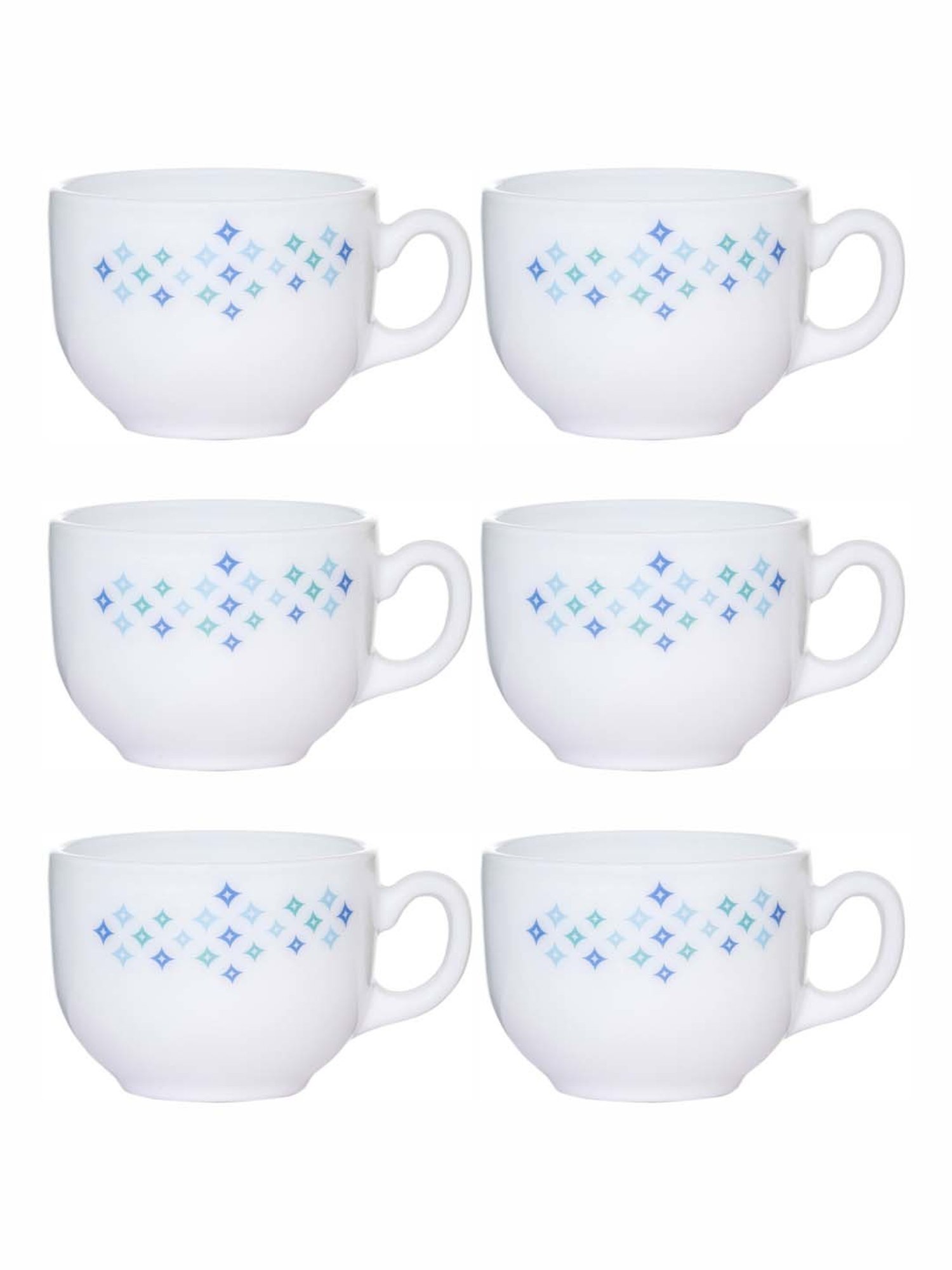 Cello White Opalware Cup (0.16 L) - Set of 6