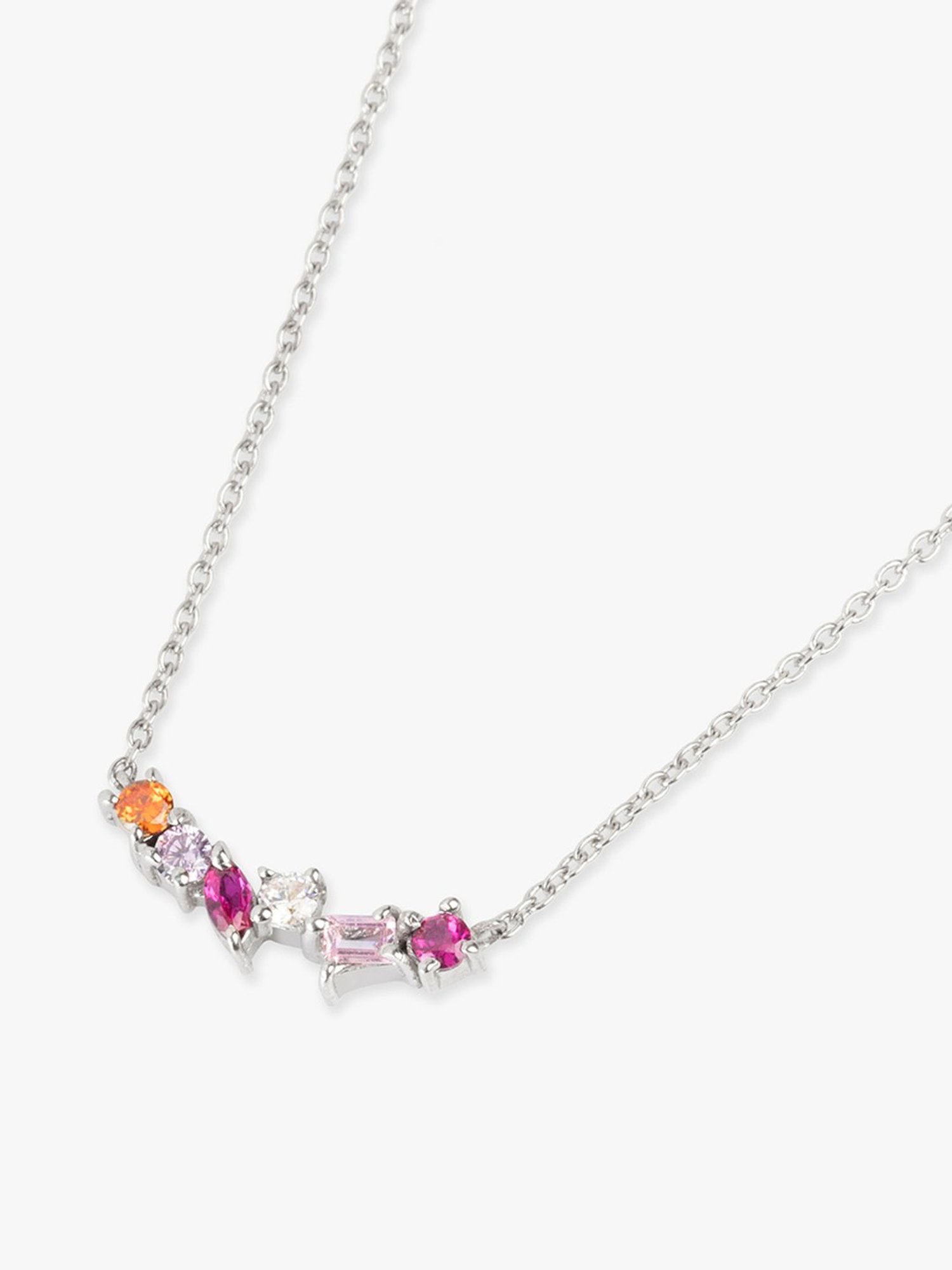 Ornate Jewels 92.5 Sterling Silver Red Ruby Necklace for Women