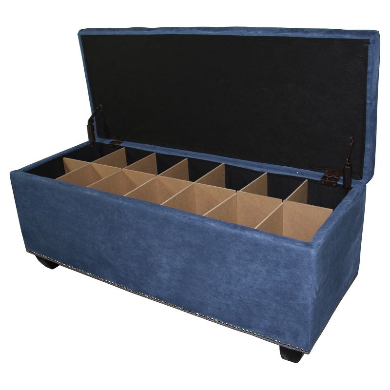 Tufted Storage Bench 18" - Blue - Ore International
