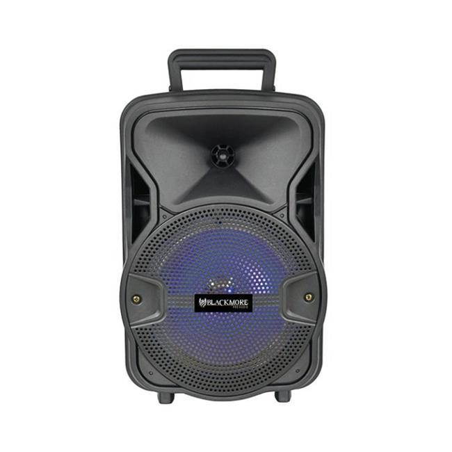 Blackmore Audio BJS-209BT 8 in. Bluetooth LED Battery Powered Speaker - 800 watt
