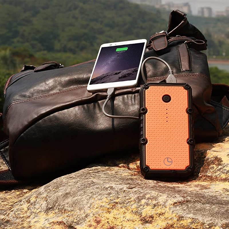 Waterproof Power Bank Portable Charger 13400mAh Dual USB Output Port 48A Fast Charge Travel External Battery Pack DustShock Proof Portable Phone Charger for iPhone Android Samsung etc