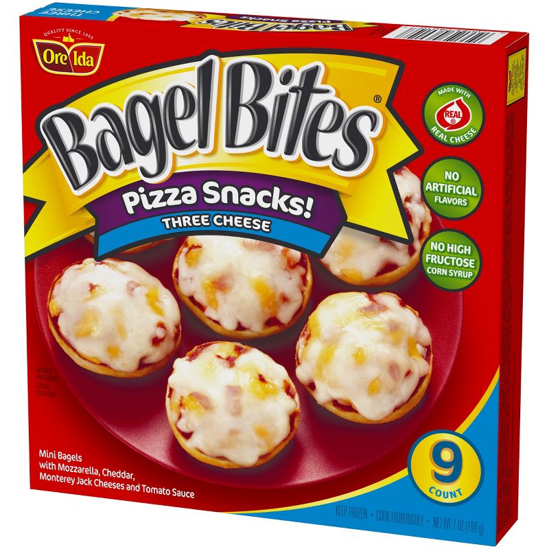 Bagel Bites Three Cheese Frozen Mini Bagel Pizzas - 7oz/9ct