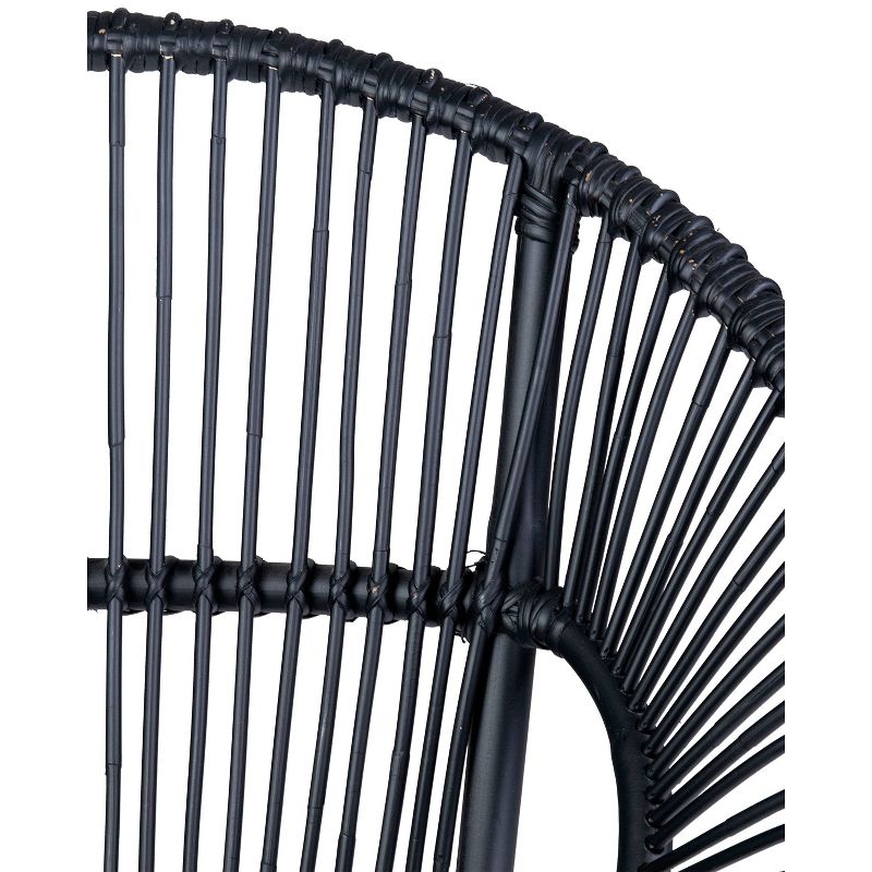 Louanne Rattan Occasional Chair Black - East At Main