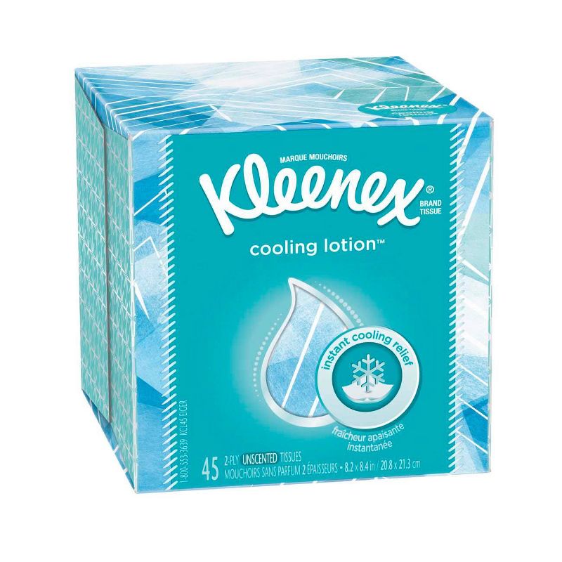Kleenex Cooling Lotion Tissue Unscented Facial Tissues - 45ct