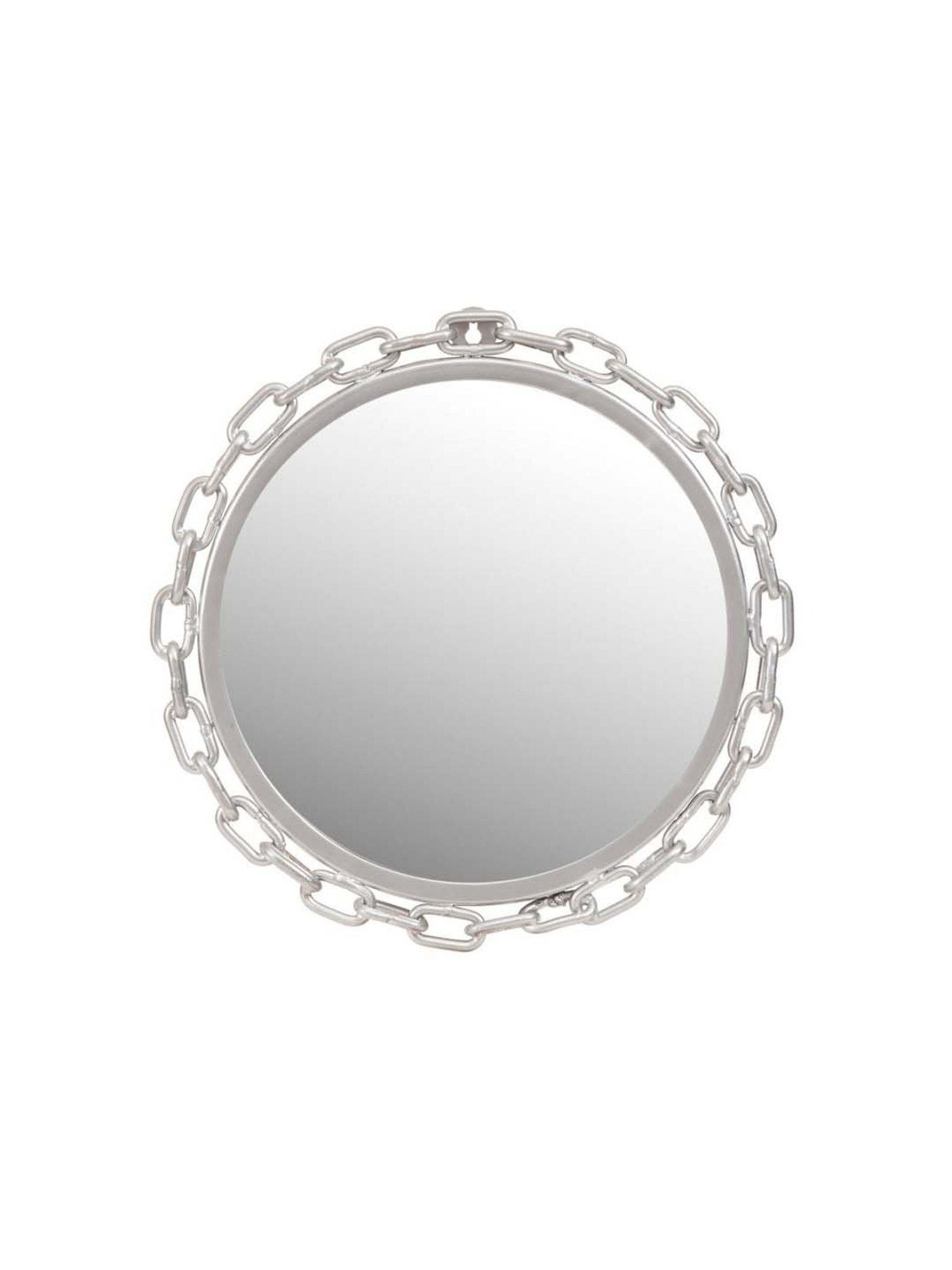 Home4U Silver & Brown Metal Mirror - Set of 1