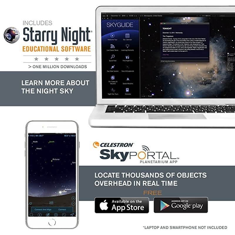 70mm Travel Scope Portable Refractor Telescope FullyCoated Glass Optics Ideal Telescope for Beginners BONUS Astronomy Software Package