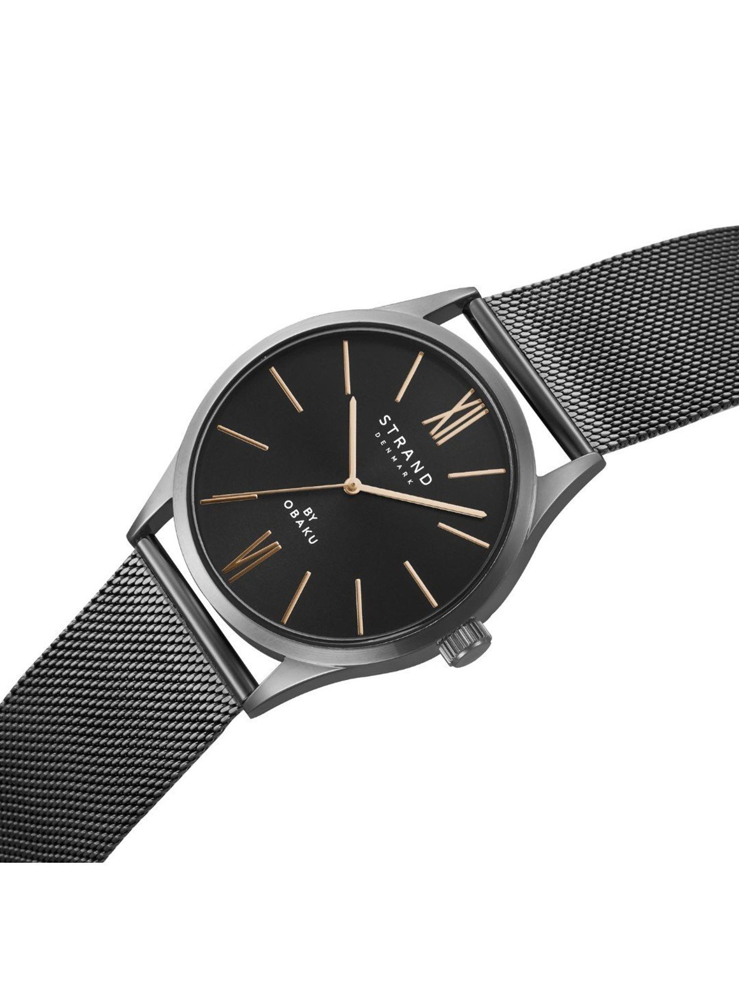 STRAND by Obaku S720GXBBMB Bradford Charcoal Analog Watch for Men