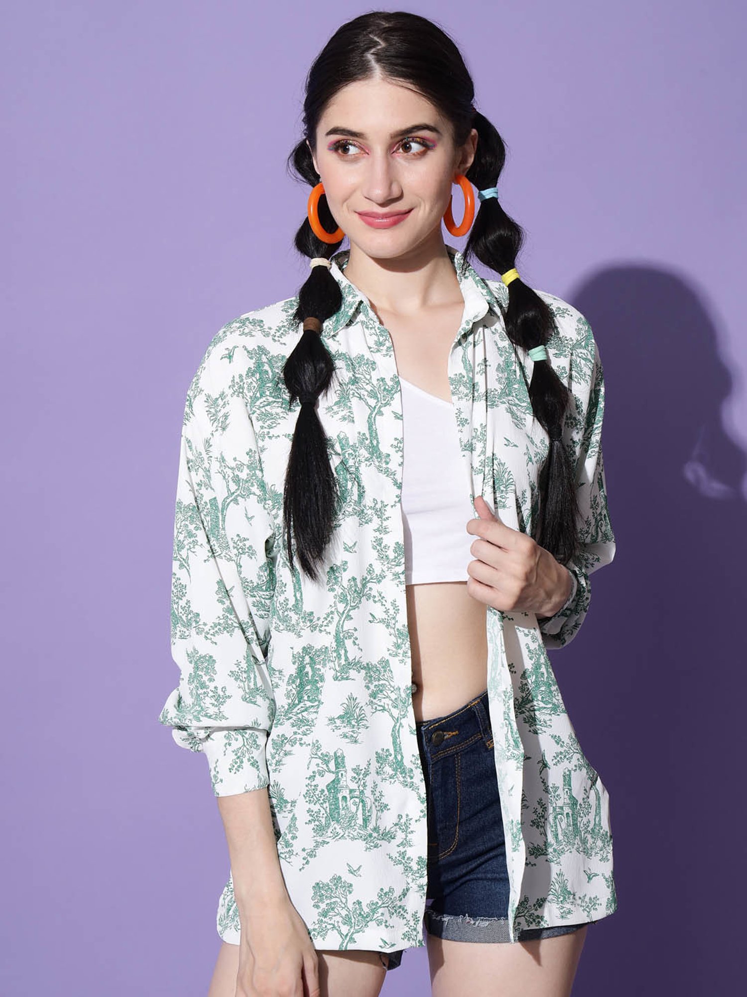 Mafadeny Black Striped Shrug