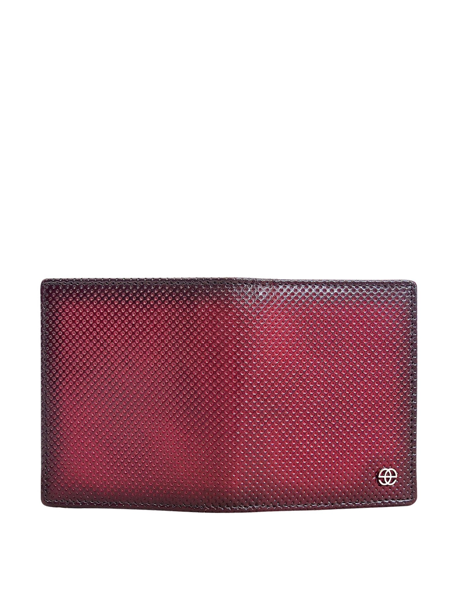 Eske Maroon Solid Bi-Fold Wallet for Men