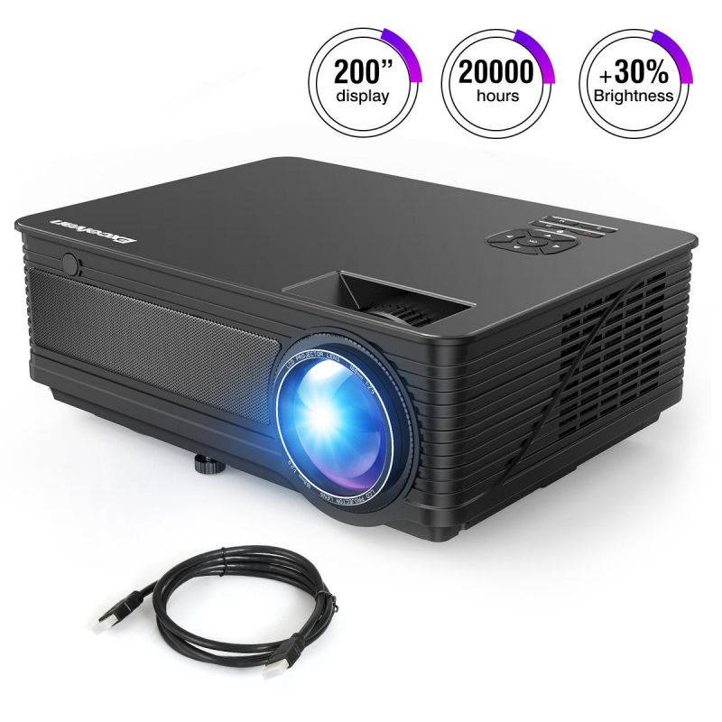 200" 5000 Lumen LED Projector HD 1080P Home Theater PS4 VGA TV BOX 2*USB 2*HDMI