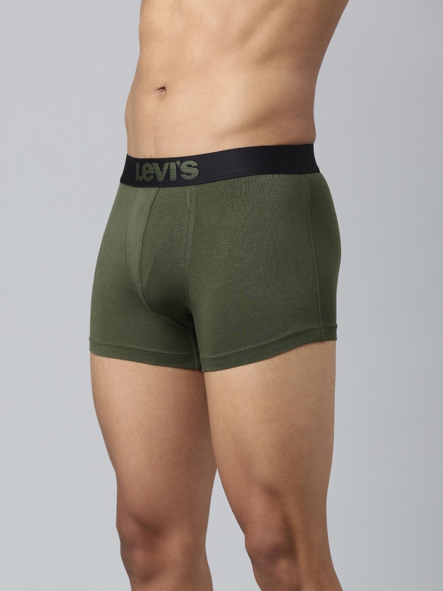Levi'S Green Cotton Skinny Fit Trunks