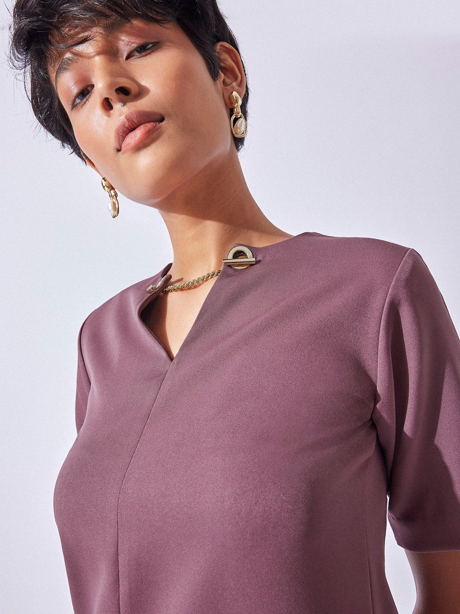 The Label Life Mauve Shift Dress