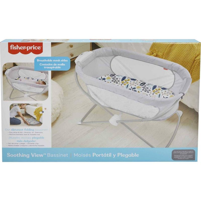 Simmons Kids' Silent Auto Gliding Deluxe Bassinet - Embossed Paisley