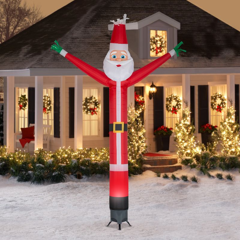 Gemmy Animated Christmas Airblown Inflatable Jolly Jiggler Santa w/Internal Spotlight, 12 ft Tall