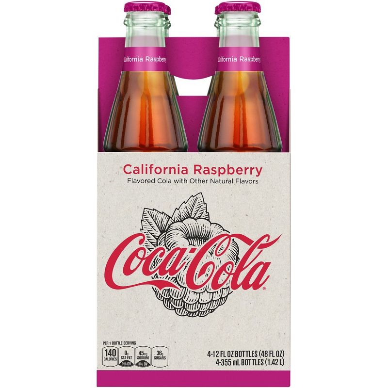 Coca-Cola Origins California Raspberry - 4pk/12 fl oz Glass Bottles