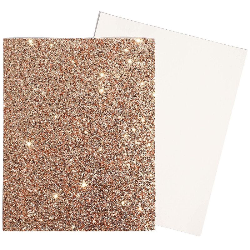 Bright Creations Rose Gold Glitter Cardstock Paper (30 Sheets) 8.5 x 11 Inches