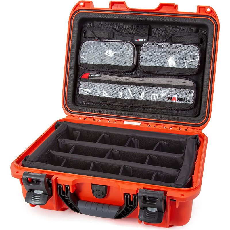 Nanuk 933 Pro Photo Kit Waterproof Protective Hard Carrying Case with Padded Dividers and Lid Organizer, Orange