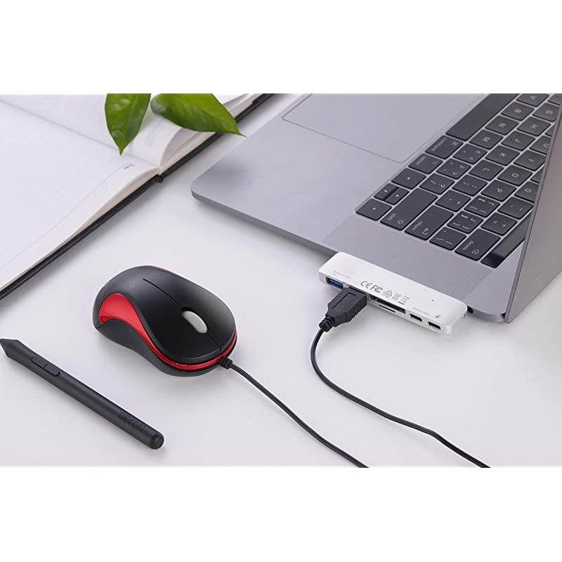 USB Mouse 2 Pack for Laptop Computer Mouse Designed Ergonomic Optical Wired Mice for Office and Home use Compatible with Computer Laptop PC Desktop Windows 7810XP Vista and Mac Red Color by