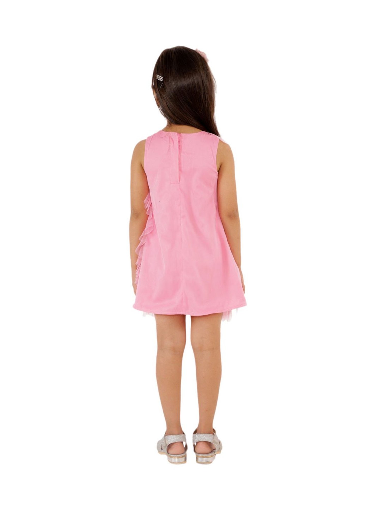 KidsDew Kids Pink Solid Dress