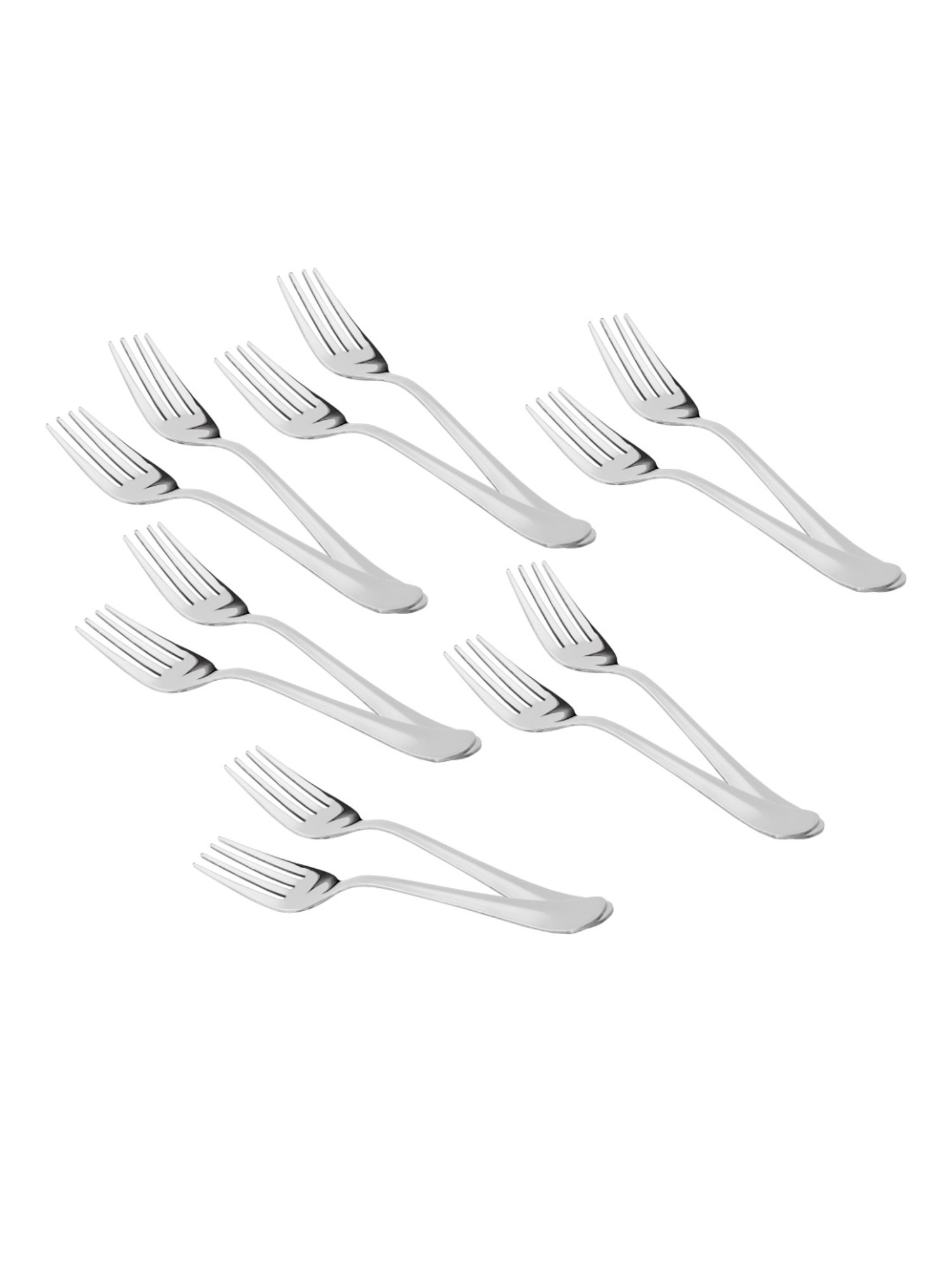 Sumeet Stainless Steel Premium Quality Baby / Medium Forks set of 12 Pc � (15.5cm L) (1.6mm Thick)