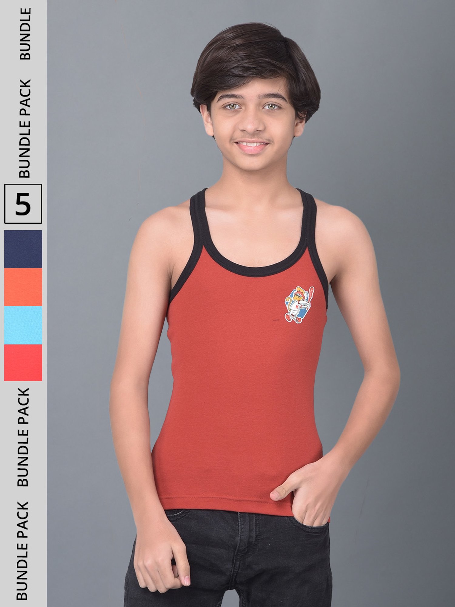 Dyca Boys Assorted Printed Vest (Pack Of 4)