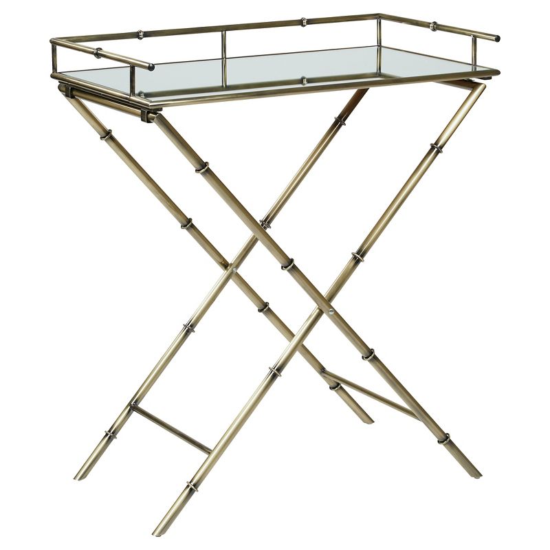 Flash Furniture Castleberry Rustic Wood Grain and Iron Kitchen Serving and Bar Cart