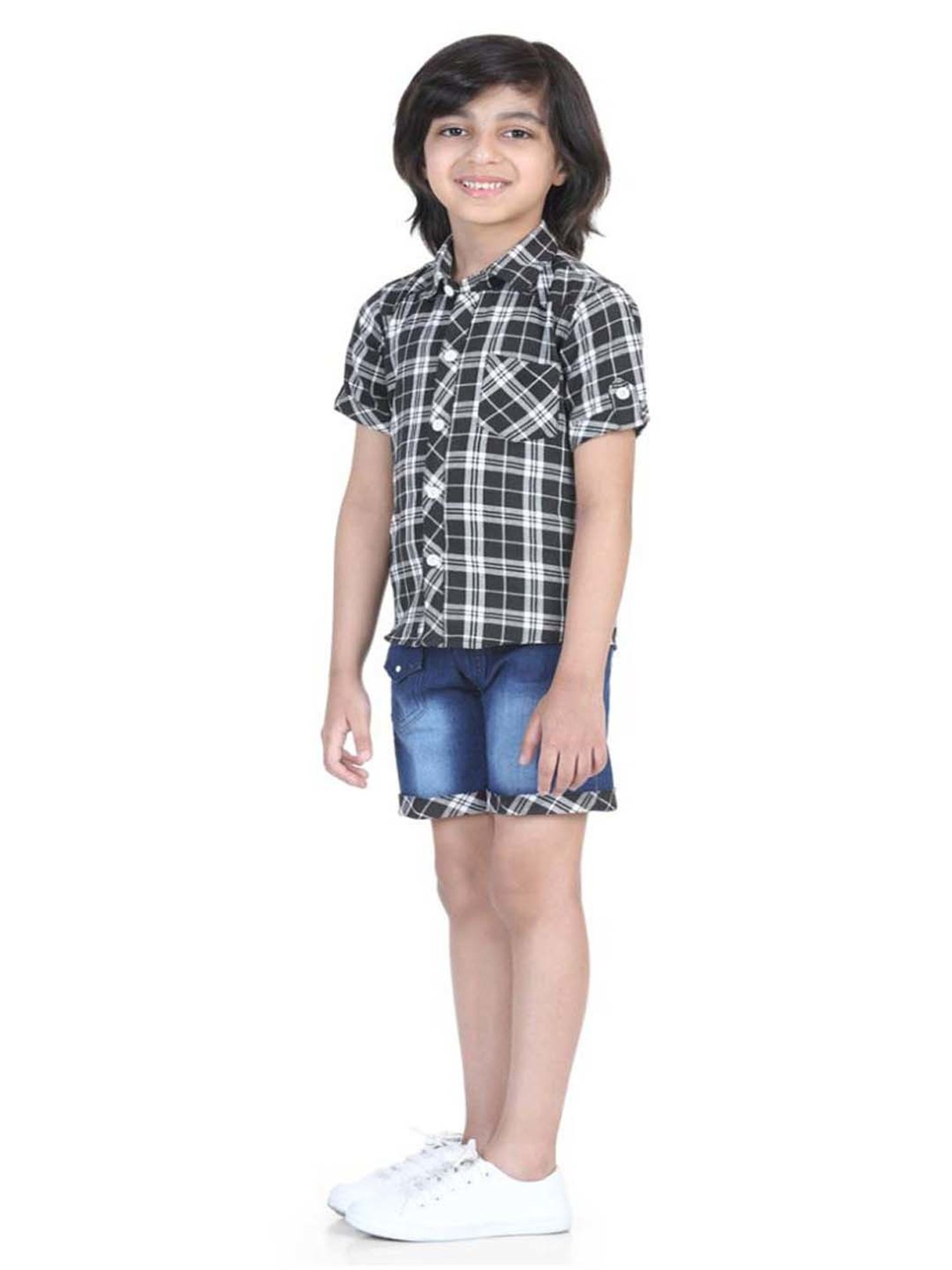 GJ baby Green & White Cotton Camouflage Full Sleeves T-Shirt Set