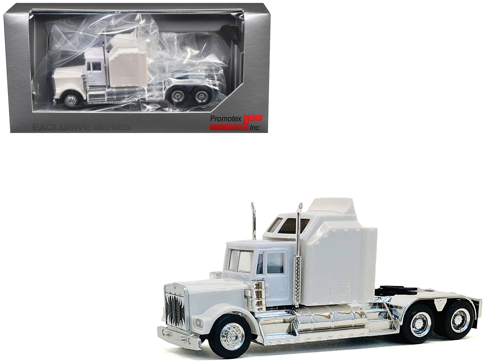 Kenworth T880 Winch Truck with Pinnacle Frac Tank Trailer White and Viper Red 1/34 Diecast Model by First Gear
