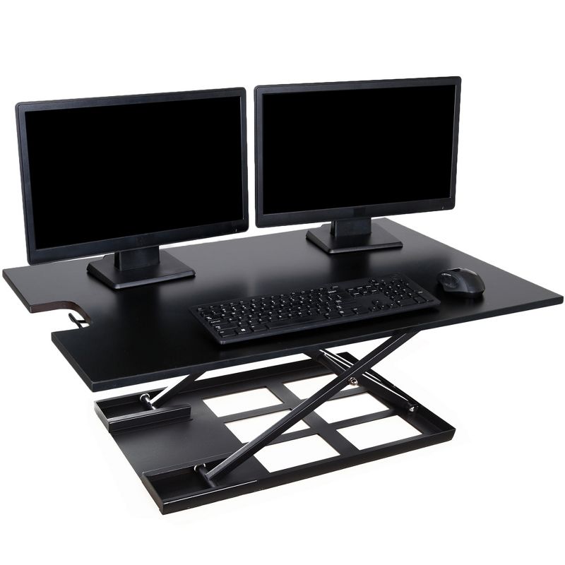 X-Elite Pro 36" Standing Desk Converter with Pneumatic Height Adjustment - Black - Stand Steady