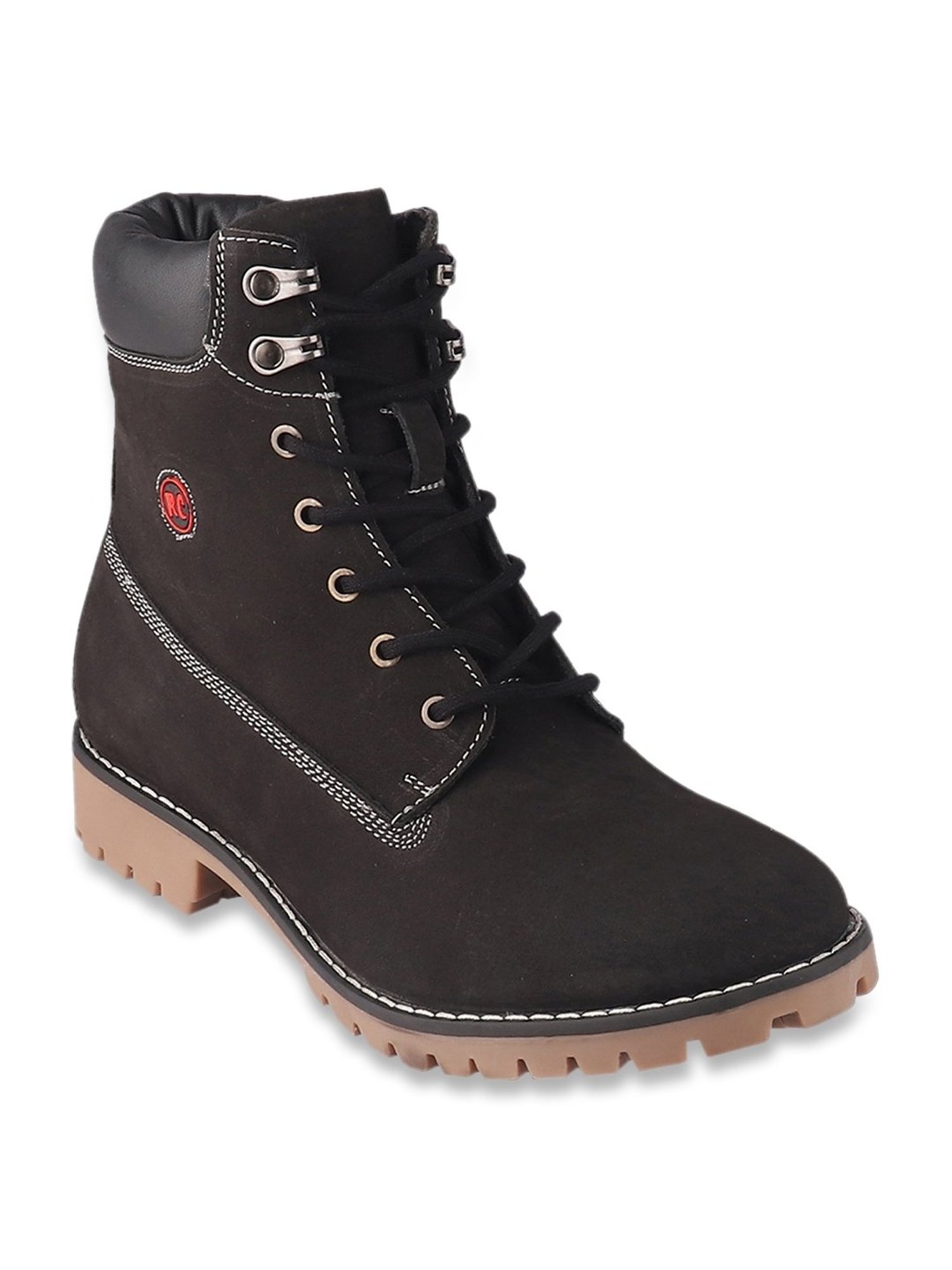 Red Chief Men's Black Derby Boots