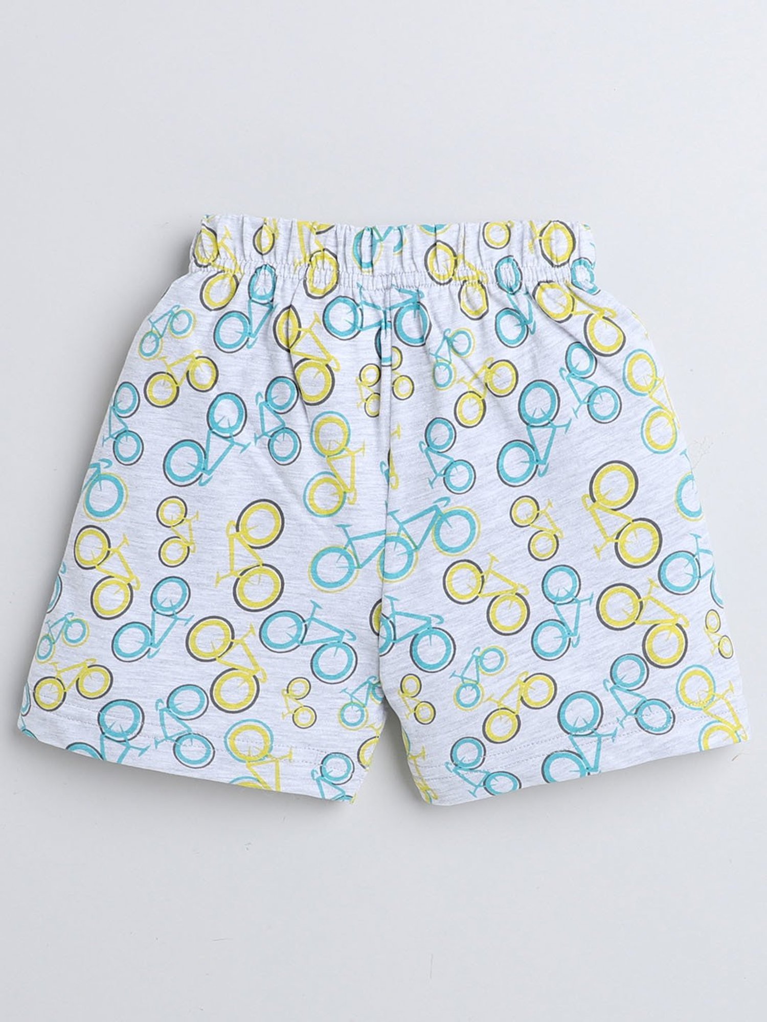 Bumzee Kids Red & Grey Printed T-Shirt with Shorts