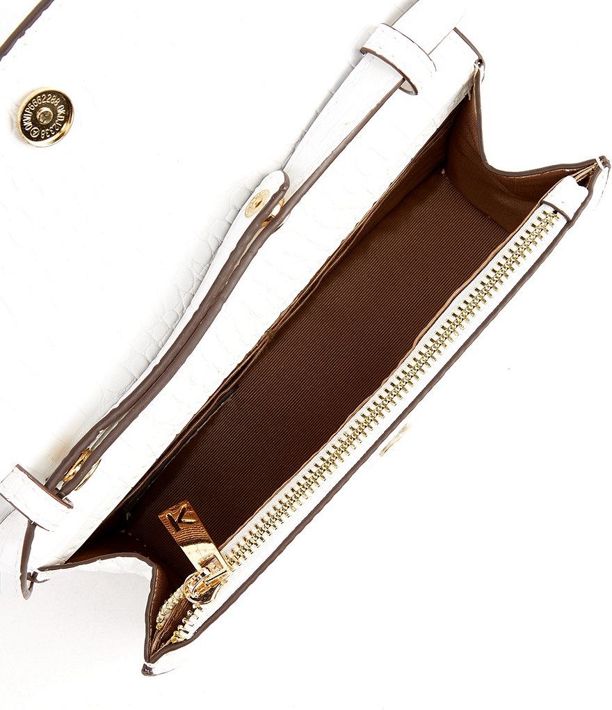 Kate Landry Croco Flap Crossbody Bag