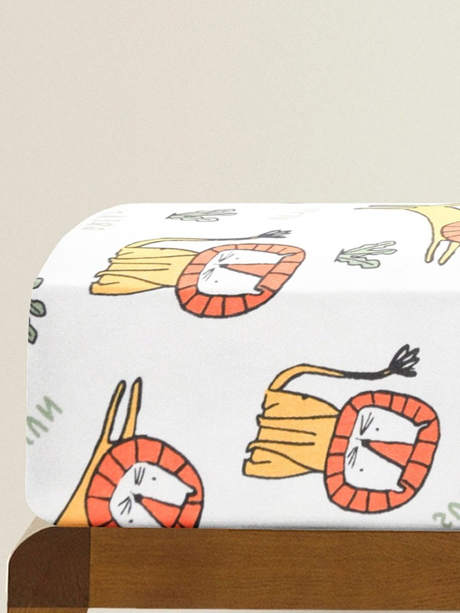 The Baby Atelier White Cotton Fitted Crib sheet