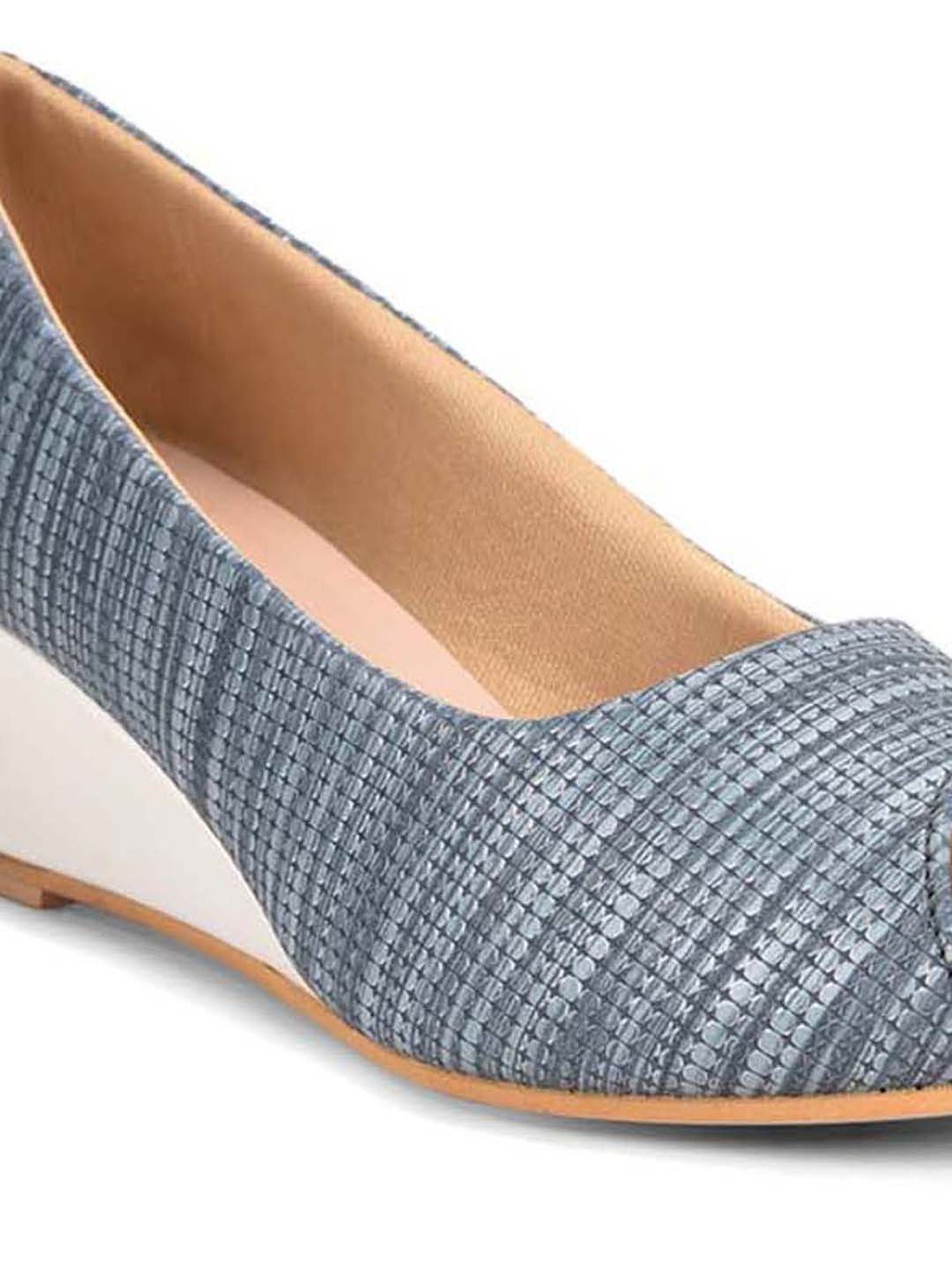 Salario Women's Navy Peeptoe Wedges