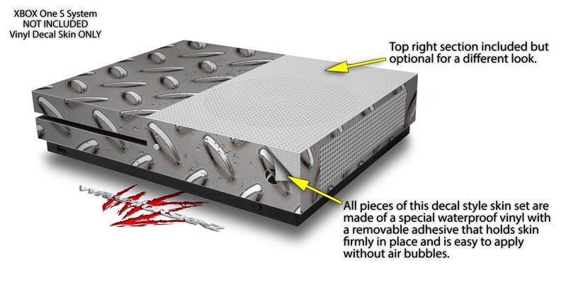 Diamond Plate Metal 02 Skin Bundle Skin fits XBOX One S System