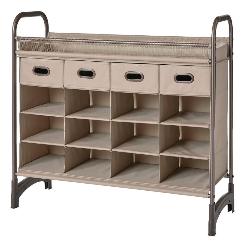 Neatfreak Stackable 16 Cubby With 4 Drawers Tan