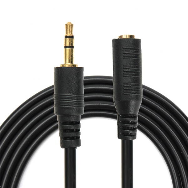 AU111 6 Feet Premium Audio Extension Cable Nylon Braided 35mm TRRS 4 Poles Jack Male to Female