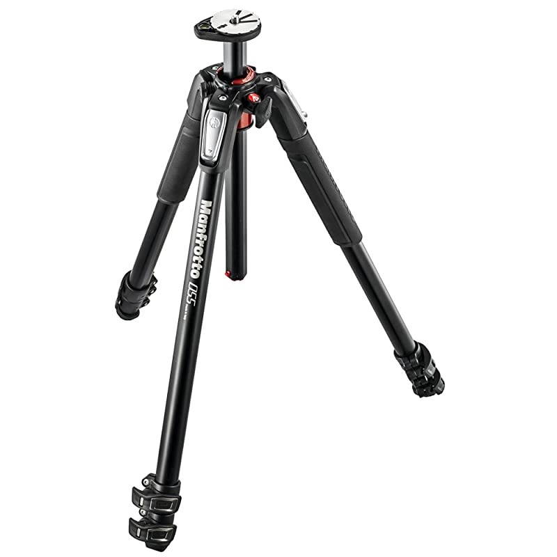 055 Aluminum 3-Section Tripod with Horizontal Column (MT055XPRO3),Black