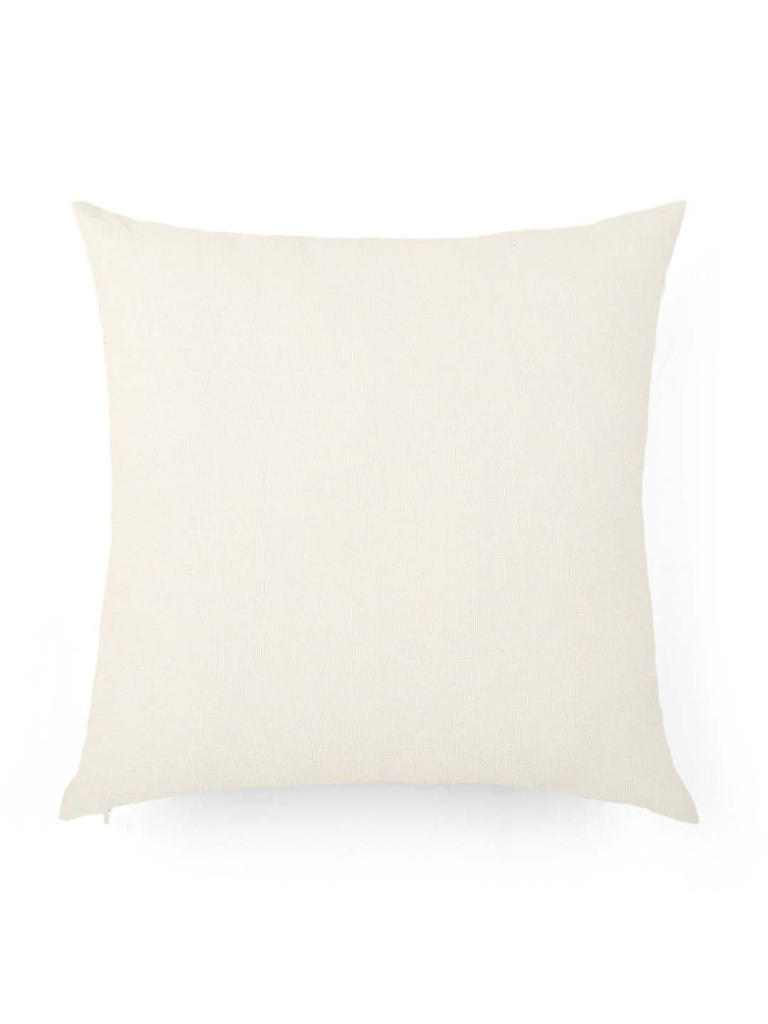 Home4U Reese Yellow & Beige Cotton Duck Cushion Cover - Set of 1