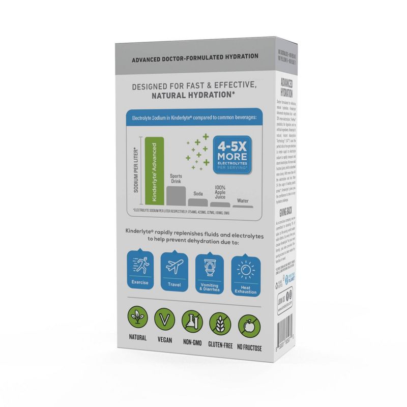 Kinderlyte Natural Electrolyte Powder - Wild Berry - 6ct/0.5oz Each