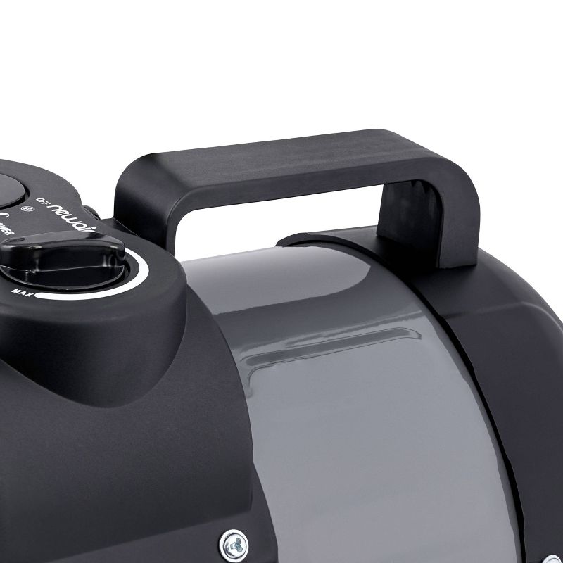 NewAir 1500W Electric Compact Portable Ceramic Fan Forced Garage Heater Gray