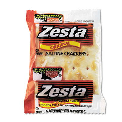 Keebler 00646 Zesta Saltine Crackers, 2 Crackers-Pack, 300 Packs-Carton