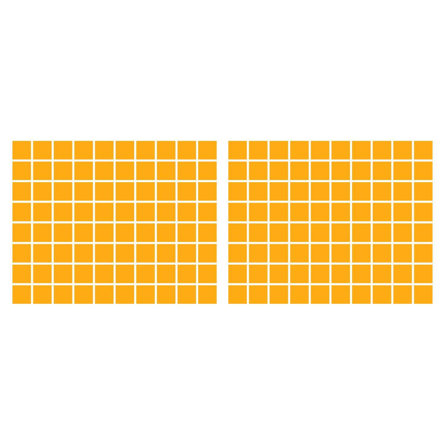 LiteMark 5.5 Inch Golden Yellow Square Decals - Pack of 8