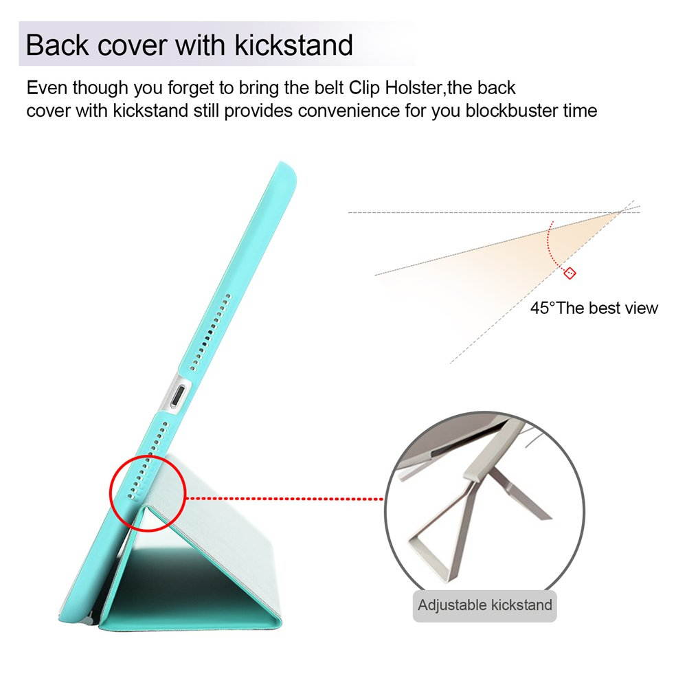 Mint Blue New iPad Pro 10.5-inch Stand Smart Case Cover for Apple