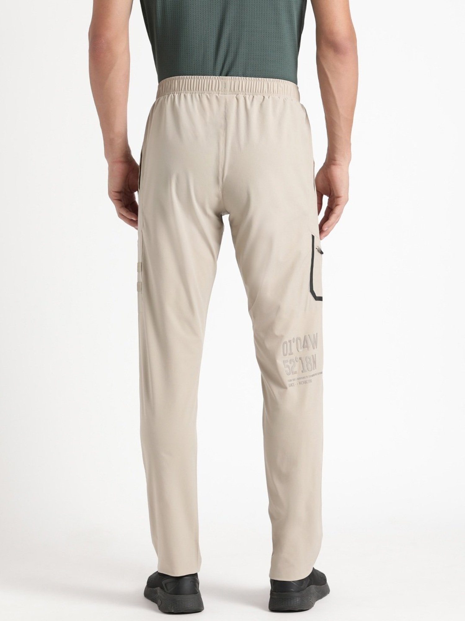 Wildcraft Khaki Regular Fit Printed Trackpants