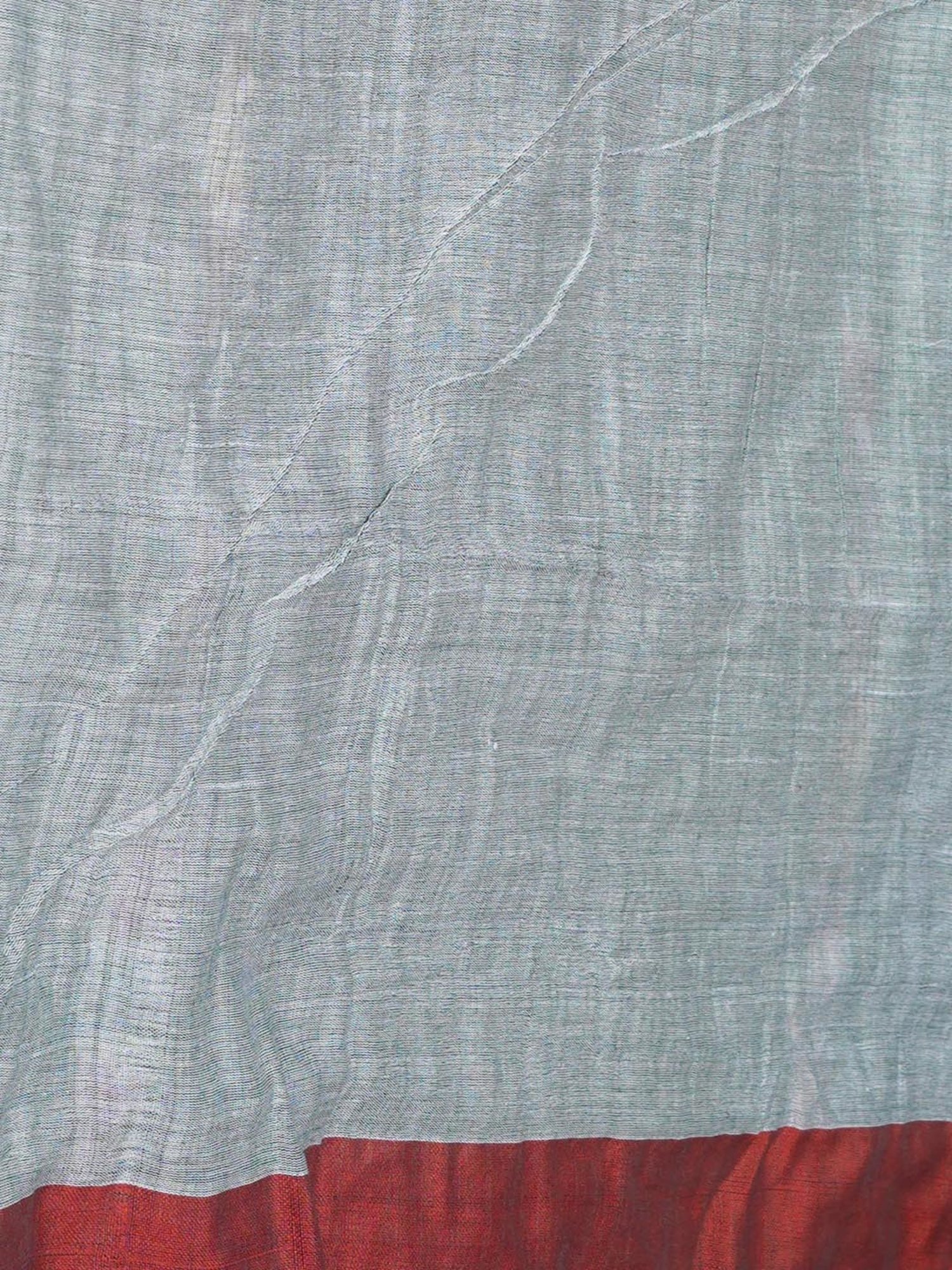 Unnati Silks Grey Linen Woven Saree With Unstitched Blouse