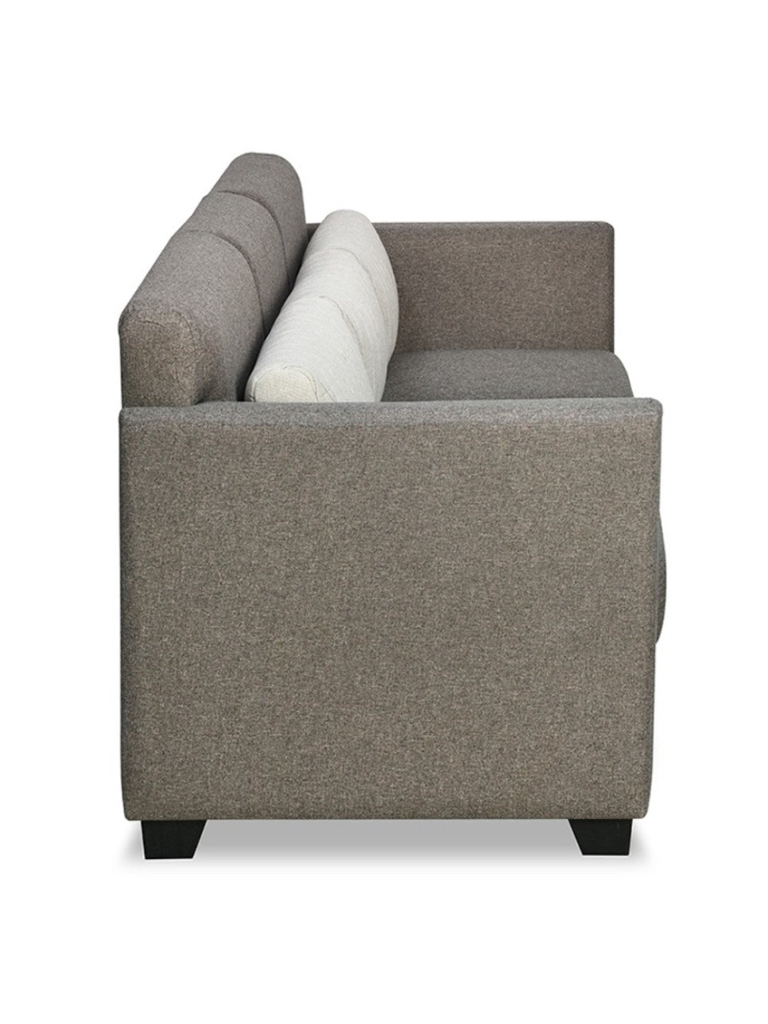 Nilkamal Svelte Dark Brown Fabric - Polyester 3 Seater Sofa