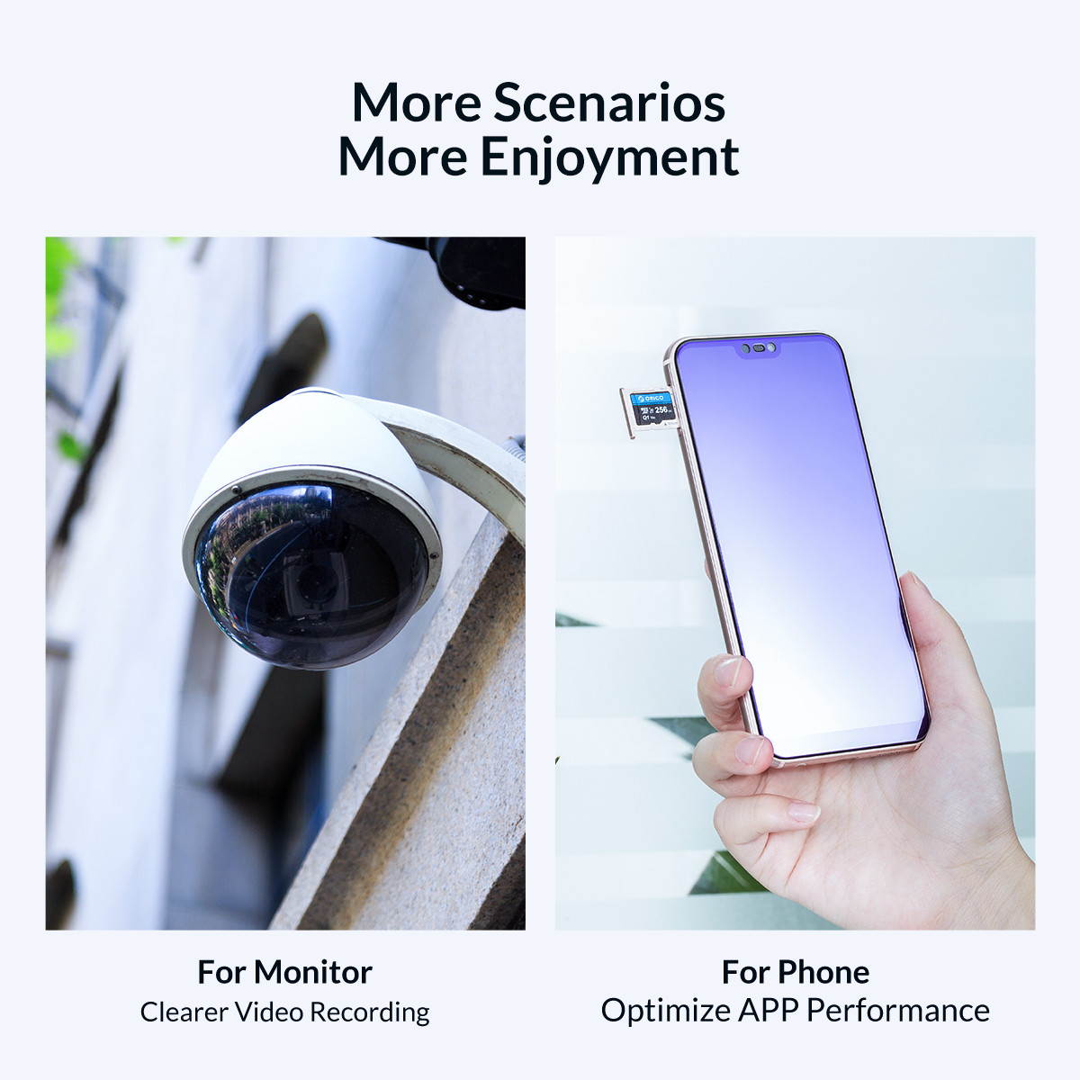 ORICO Ultra 128GB Micro SD Card Class 10 Memory Card with Adapter, Speed Up to 80MB/s